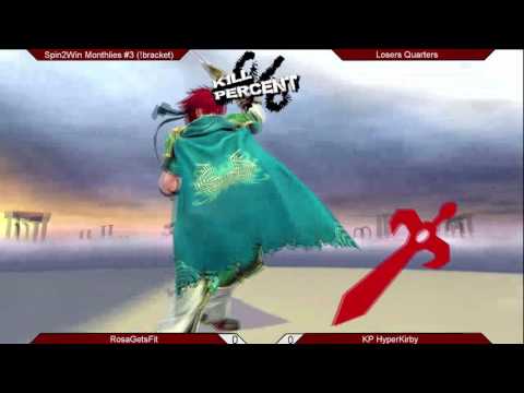 Spin2Win Monthlies 3 - Losers Quarters - RosaGetsFit (Bayonetta) vs. KP HyperKirby(Roy)