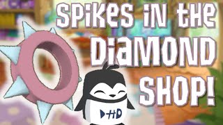 SPIKES IN DIAMOND SHOP