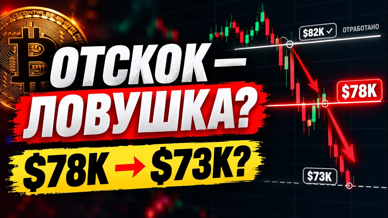 Биткоин: ОТСКОК - ЛОВУШКА? Следующая Цель $78K!