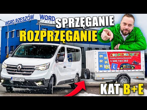 EGZAMINATOR TŁUMACZY - SPRZĘGANIE I ROZPRZĘGANIE PRZYCZEPY - ZESTAW POJAZDÓW - EGZAMIN kat B+E WORD