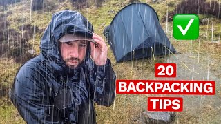 20 Backpacking Tips After 1000's of Miles - I Wish I'd Known These Sooner