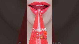 ASMR RED EMOJI FOOD kohakuto sprinkle honey jelly yanggaeng jelly mukbang eating sounds