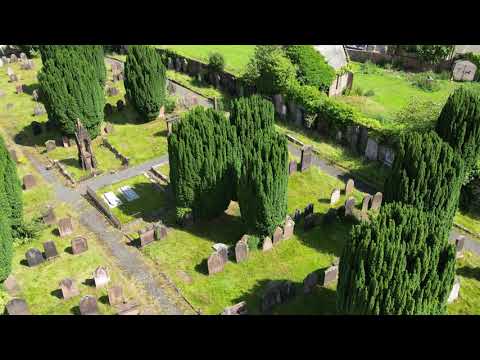 Drone footage of St Michael's Churchyard, Dumfries Part 1