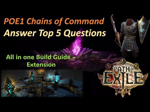 POE1 Top 5 Questions for Chains of Command , the most universal minion build