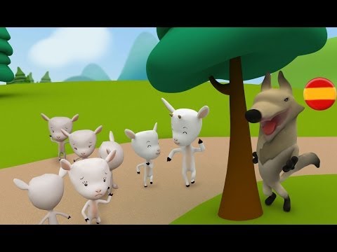 EL LOBO Y LAS SIETE CABRITILLAS: Cuentos infantiles en español