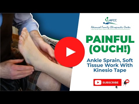 Painful (Ouch!) Ankle Sprain, Soft Tissue Work With Kinesio Tape