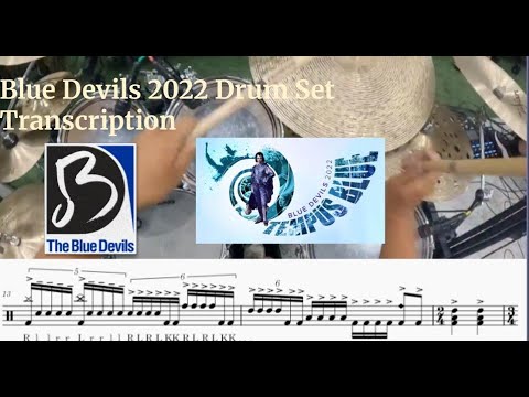Blue Devils 2022 Drumset Transcription- "Tempus Blue"