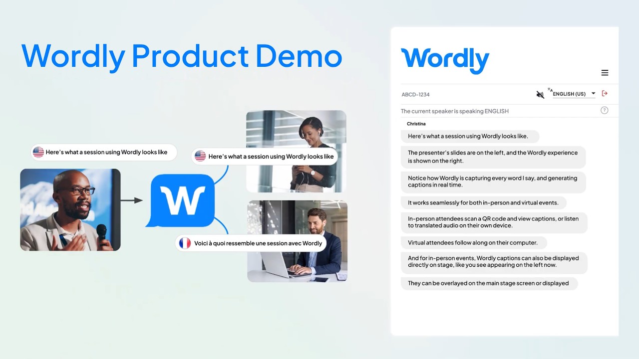 Wordly Product Demo: Live AI Translation and Captions video thumbnail