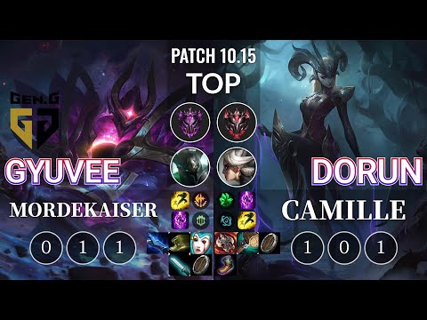 GEN gyuvee Mordekaiser vs DoRun Camille Top - KR Patch 10.15
