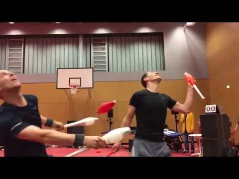 Luke destroys two of Jochen's clubs in slow motion - Hamburg 2015 Fight Night Combat Final