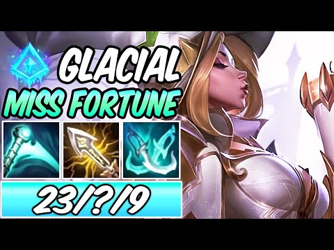 BROKEN SLOW | GLACIAL MISS FORTUNE PRESTIGE EDITION ADC FULL CRIT | New Build & Runes Bewitching MF