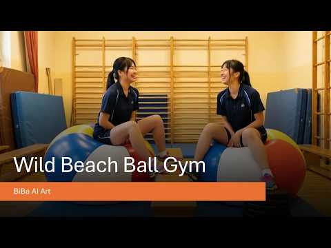 Wild Beach Ball Gym — “Big balls, big energy — unleash your motion.”