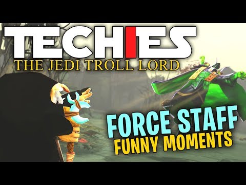Techies the Jedi Troll Lord - DotA 2 Force Staff Funny Moments