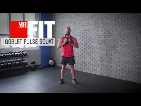 Goblet pulse squat