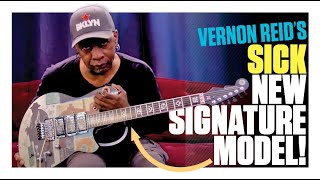Video thumbnail for Living Colour's Vernon Reid shows off his new signature Reverend guitar by Guitar World