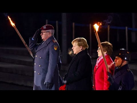 "Deutschlandlied" - Farawell Honors of Angela Merkel as Chancellor of Germany in Berlin 2021