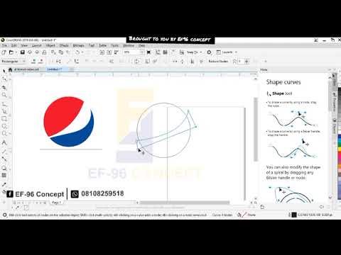 How to design Pepsi logo in coreldraw