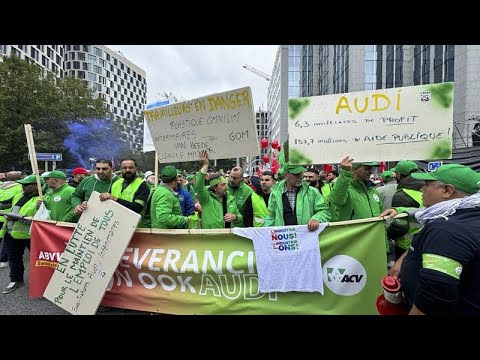 Polizeieinsatz bei Verhandlungen zwischen Gewerkschaften und Audi Brüssel