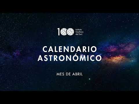 Calendario astronómico de abril - 2022, video de YouTube