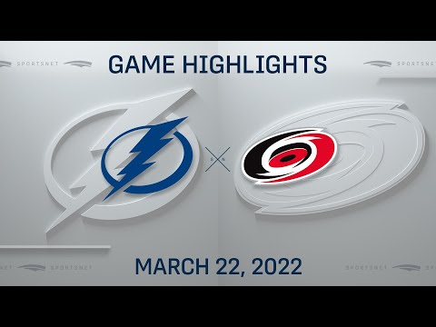 NHL Highlights | Lightning vs. Hurricanes - Mar. 22, 2022