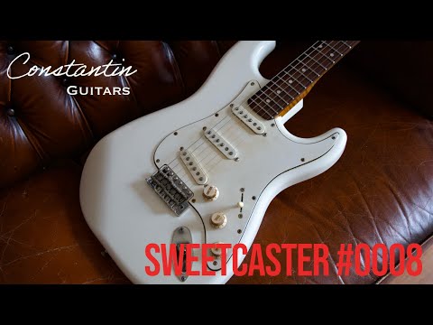 Constantin Guitars Sweetcaster Classic #0008 - Olympic White Aged 3.5kilos !!!VIDEO!!! image 14