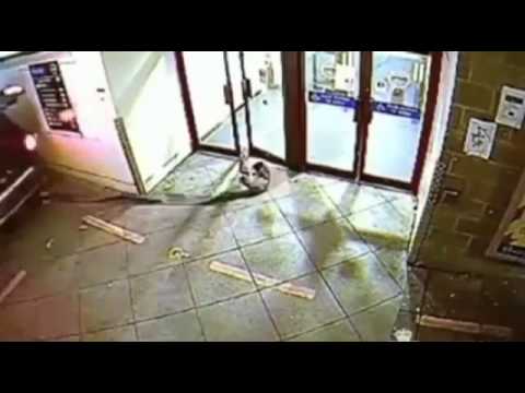 un jaf spectaculos! au smuls bancomatul din perete!