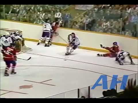 NHL Apr. 21, 1979 Dan Maloney,TOR v Mark Napier,MTL (hit) Toronto Maple Leafs Montreal Canadiens