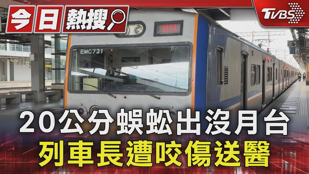 火車暗處竟藏大蜈蚣!列車長值勤突遭咬 班次延誤24分