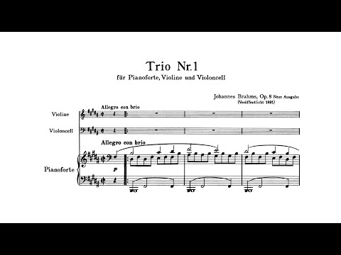 Brahms: Piano Trio No. 1 in B major, Op. 8 (1889 Version) (with Score)