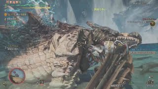 【エンジョイ勢モンハンワイルズ】ラギアクルス戦のカッコええ戦闘シーンダイジェスト＜乗り・鍔迫り合い・水中戦エエとこどり＞