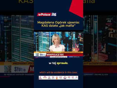 Magdalena Ogórek po raz pierwszy publicznie ujawnia skandaliczne działania KAS! 
