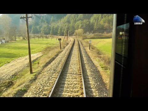 Train Backview Halta Pestera-Suncuius-Bratca in Muntii Apuseni Mountains - 08 March 2014