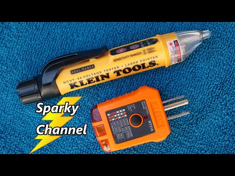 Klein Updated NCVT- 5a Dual Range Voltage Tester and Laser Pointer + RT210 Outlet Tester Review