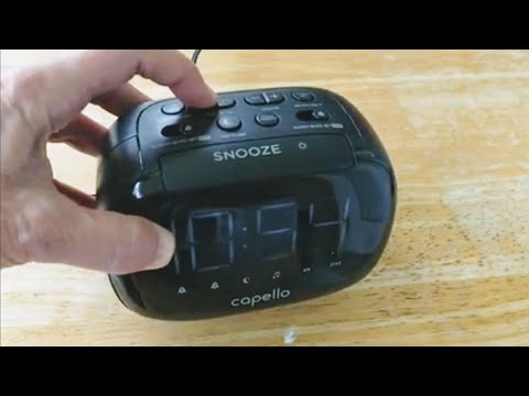 Capello Radio Alarm Clock - Set Time, Alarm, and Radio Station