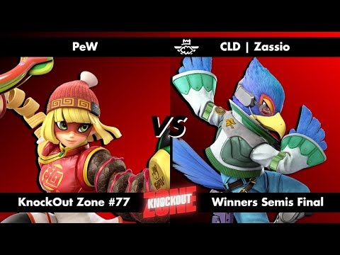 KnockOut Zone #77 - SSBU Winners Semis Final - PeW (Min Min) vs Zassio (Falco)