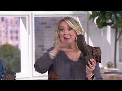 Earth Origins Leather Ankle Boots with Buckle - Randi Roland on QVC