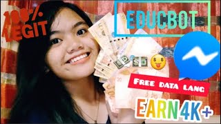 Paano kumita gamit ang FB Messenger at kahit nasa bahay lang| How to make money online | Educbot
