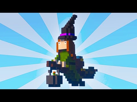 Witch on a Broom in Minecraft 🎃 #Shorts