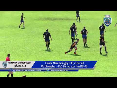 Finala  Mare la Rugby U18, în Bârlad CS Cleopatra -  CSS Bârlad scor final 10 - 18