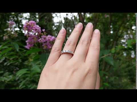 0.75 Carat Five Stone Common Prong Anniversary Band - TwoBirch - TB-WR-0058-WG-J