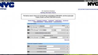 PROPERTY DETAILS from NYC DOB BIS SYSTEM-UPDATED in - [2021]