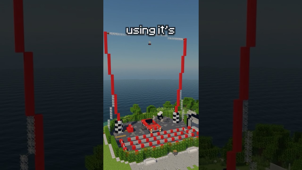 Working DIVE COASTER In Minecraft! #minecraft #minecraftbuild #themepark