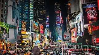 Walking through New York city during holiday season