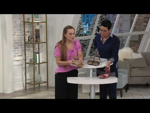 Earth Origins Leather Wedges with Ankle Strap - Kendra Krystal on QVC