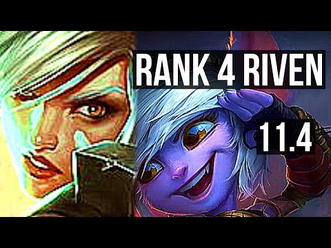 RIVEN & Senna vs TRISTANA & Thresh (ADC) | Rank 4 Riven, 9/1/4, Legendary | EUW Challenger | v11.4