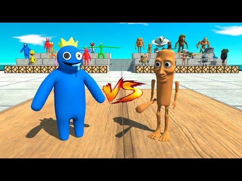 Brainrot Team vs Rainbow Friends - Animal Revolt Battle Simulator