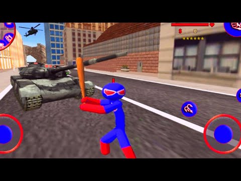Superhero Stickman Rope Hero Gangster Mafia Binte Vegas City Crime Android Gameplay By Games Zone