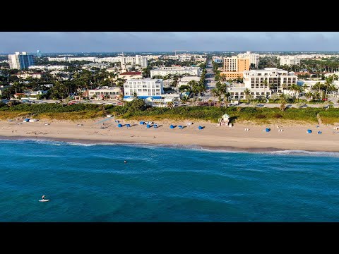 Delray Beach Florida Sunrise Sky Cruise -- DJI Mavic Zoom 2 Drone 4k Video