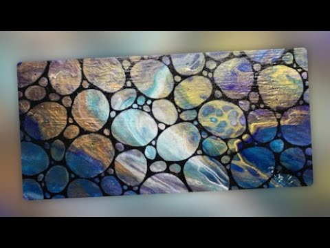 (326) Acrylic Fluid Painting - 3D Rock Flip Cup Pour