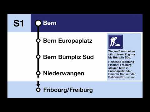 BLS Ansagen - S1 (Bauarbeiten) Bern – Bümpliz Süd (D + F)